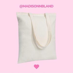 Custom Handcrafted Tote Bags - Available in White, Pink, Brown, and Black